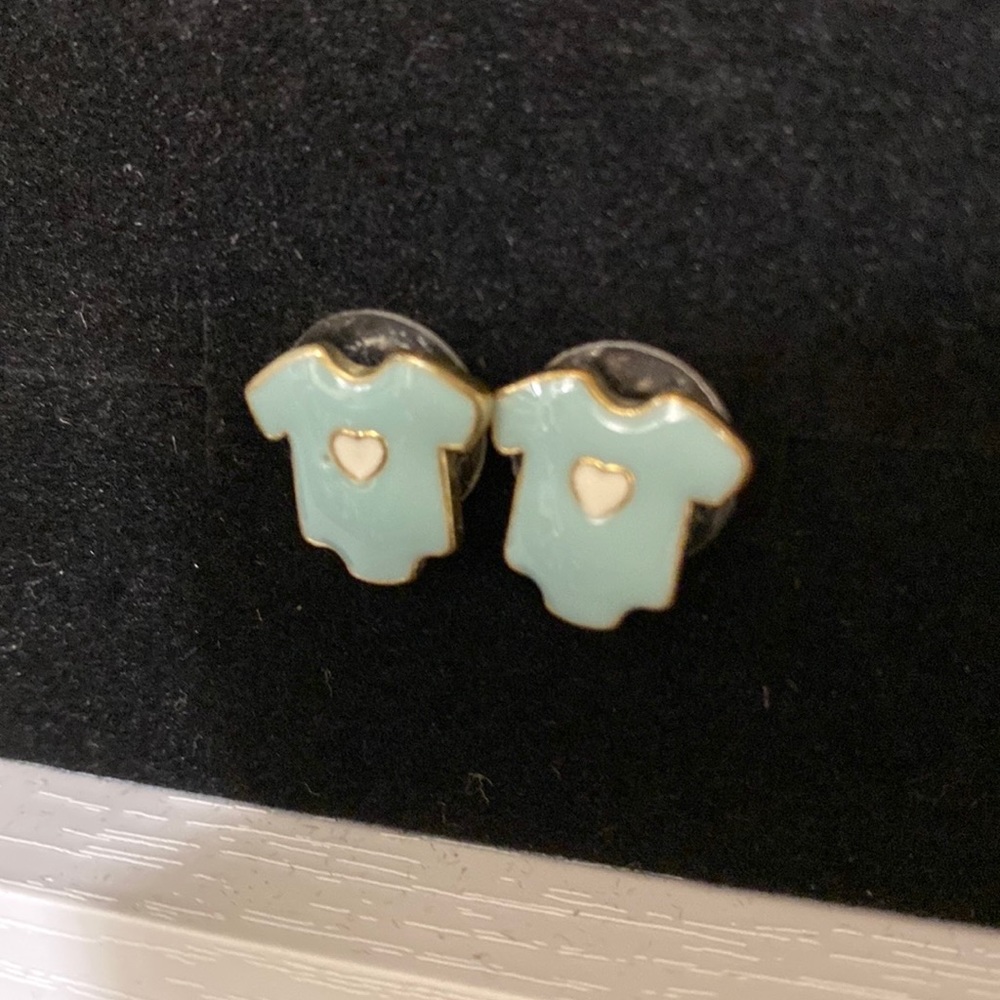 Baby Onesie Enamel Earrings